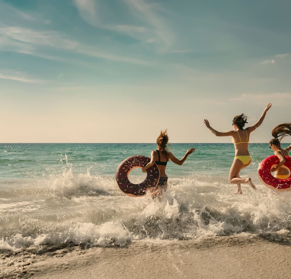 Family enjoying a day together at the beach